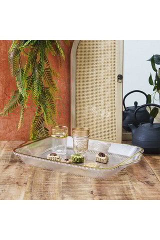 2 plateaux de service Mirage - 41 x 4 x 4 cm