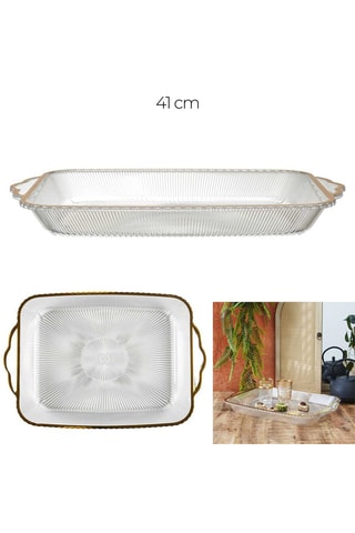 2 plateaux de service Mirage - 41 x 4 x 4 cm