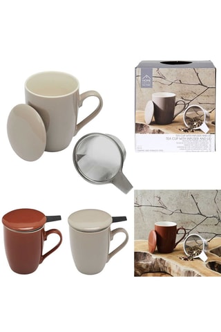 Tetera de gres con filtro de acero inoxidable Mirage - 33 cl - Modelo aleatorio