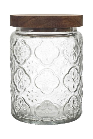 Tarro con tapa de acacia y silicona - 70 cl - Modelo aleatorio