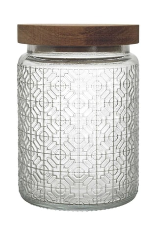 Tarro con tapa de acacia y silicona - 70 cl - Modelo aleatorio