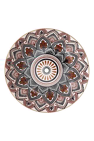 6 assiettes creuses en porcelaine - 20 cm