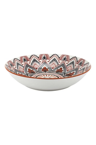 6 assiettes creuses en porcelaine - 20 cm