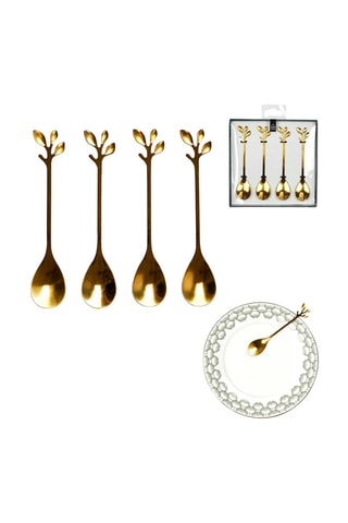 4 cucharillas de café Feuille