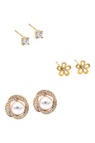 3 pares de dormilonas Flower - Dorado