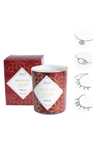 Vela perfumada y pulsera - Jardín de loto