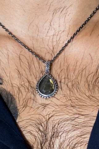 Collar Holan  - Plata y labradorita