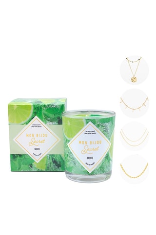 Vela perfumada con collar -  Mojito