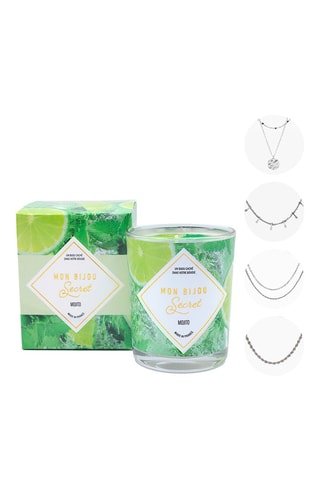 Vela perfumada con collar -  Mojito