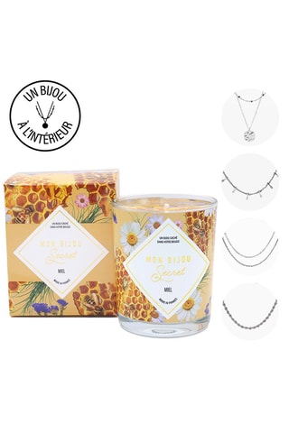 Vela perfumada con collar -  Miel