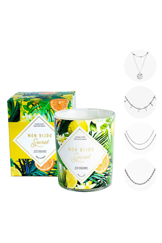 Vela perfumada con collar - Cáscara de cítricos