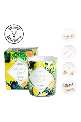 Vela perfumada y anillo - Cáscara de cítricos