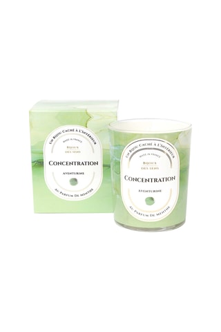 Vela perfumada Menta y collar Concentration - Aventurina