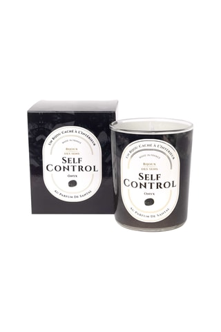 Vela perfumada Sándalo y pulsera Self Control - Ónice