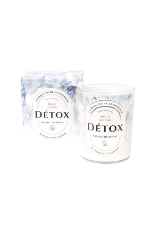 Vela perfumada Limón y pulsera Detox - Cristal de roca