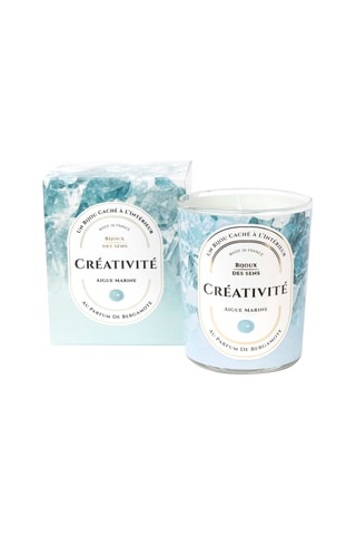Vela perfumada Bergamota y pulsera Créativité - Aguamarina
