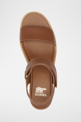 Sandálias com cunha em couro Joanie™ IV - Castanho