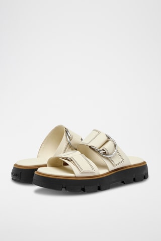 Mules em couro Rein CB™ - Branco