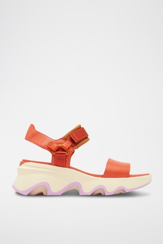 Sandálias com cunha em couro Kinetic™ Impact Y - Laranja