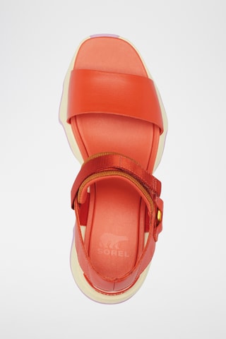 Sandálias com cunha em couro Kinetic™ Impact Y - Laranja
