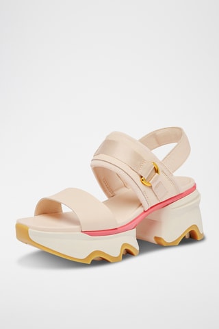 Sandálias com cunha em couro Kinetic™ Impact - Vermelho