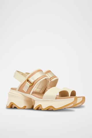 Sandálias com cunha em couro Kinetic™ Impact - Castanho