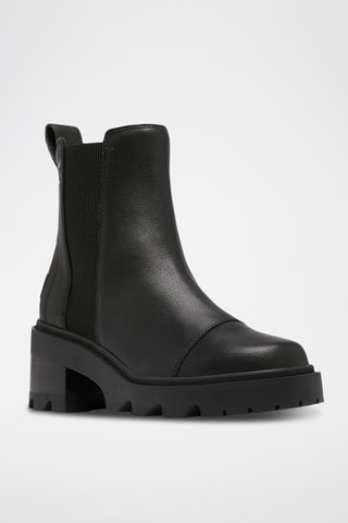 Botins Chelsea em couro Joan Now™ - Preto