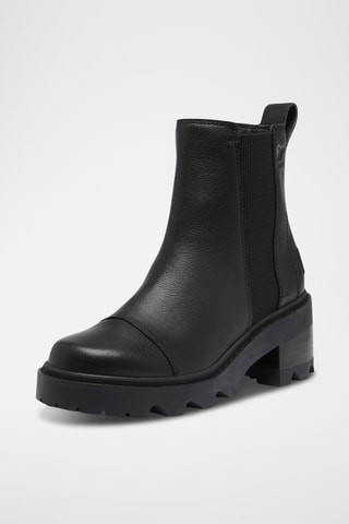 Botins Chelsea em couro Joan Now™ - Preto