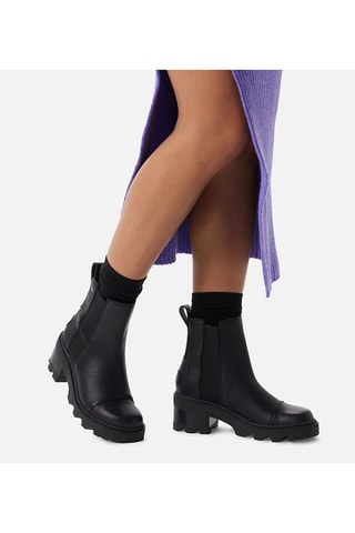 Botins Chelsea em couro Joan Now™ - Preto