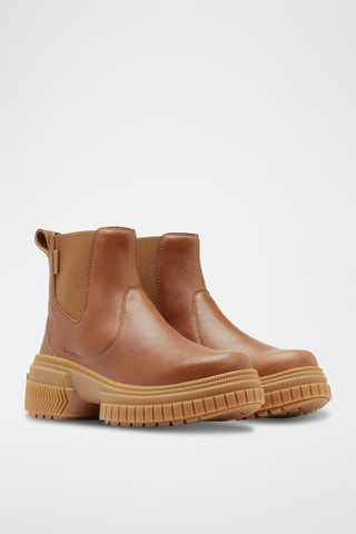 Botins Chelsea em couro Ona Ave™ - Castanho