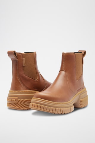 Botins Chelsea em couro Ona Ave™ - Castanho