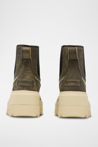 Botins Chelsea em couro Joan FRWD™ - Castanho e preto