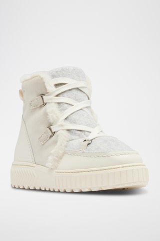 Bottines fourrées en laine Ona Ave™ - Blanc et écru