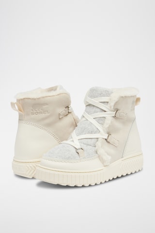 Bottines fourrées en laine Ona Ave™ - Blanc et écru