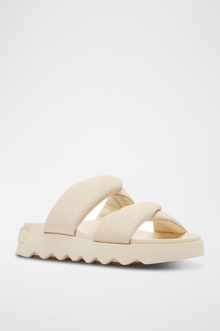 Mules em couro Viibe™ - Bege