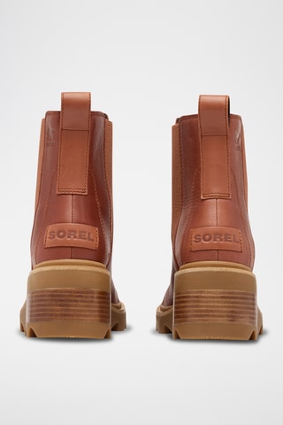 Botins Chelsea em couro Joan Now™ - Castanho