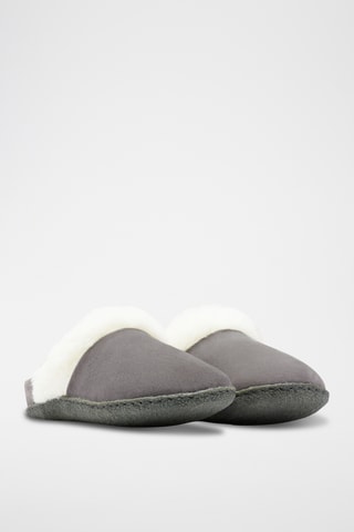 Mules forradas em nobuck e lã Nakiska™ - Cinzento-claro