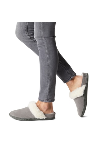 Mules forradas em nobuck e lã Nakiska™ - Cinzento-claro