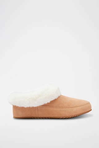 Slippers forradas em nobuck Go™ Coffee Run - Castanho