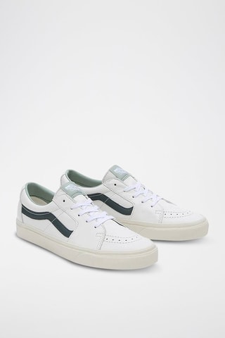 Leren Sneakers Sk8-Low - Donkergroen en Wit