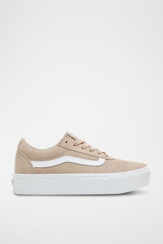 Leren Platform Sneakers Ward - Beige