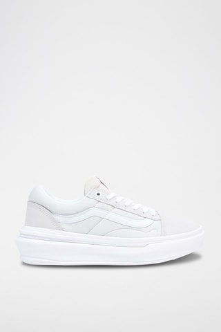 Leren Platform Sneakers Old Skool Overt CC- Lichtgrijs en Wit