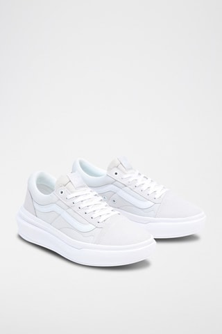 Leren Platform Sneakers Old Skool Overt CC- Lichtgrijs en Wit