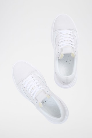 Leren Platform Sneakers Old Skool Overt CC- Lichtgrijs en Wit