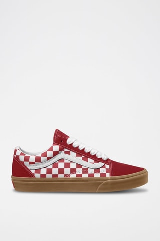 Nubuck Sneakers Old Skool - Rood en wit