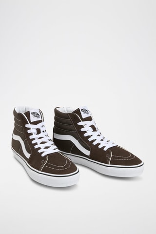 Hoge Leren Sneakers Sk8Hi - Bruin en wit