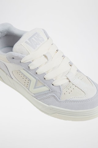 Nubuck Sneakers Upland - Wit en Hemelsblauw