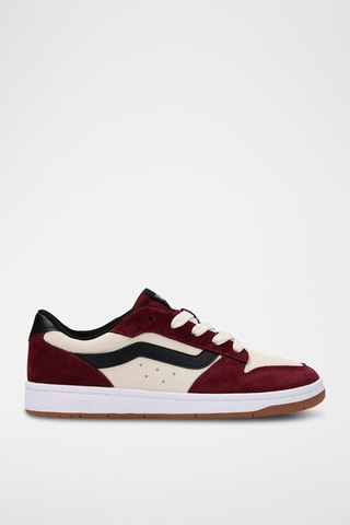 Nubuck Sneakers Ryland- Donkerrood 