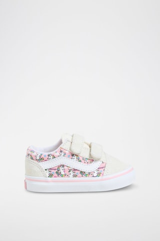 Leren Sneakers Old Skool V - Beige en roze