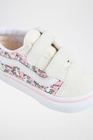 Leren Sneakers Old Skool V - Beige en roze